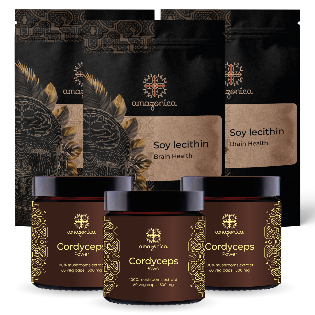 3х Кордицепс 60 капсул по 500 mg + 3х Соевый лецитин
